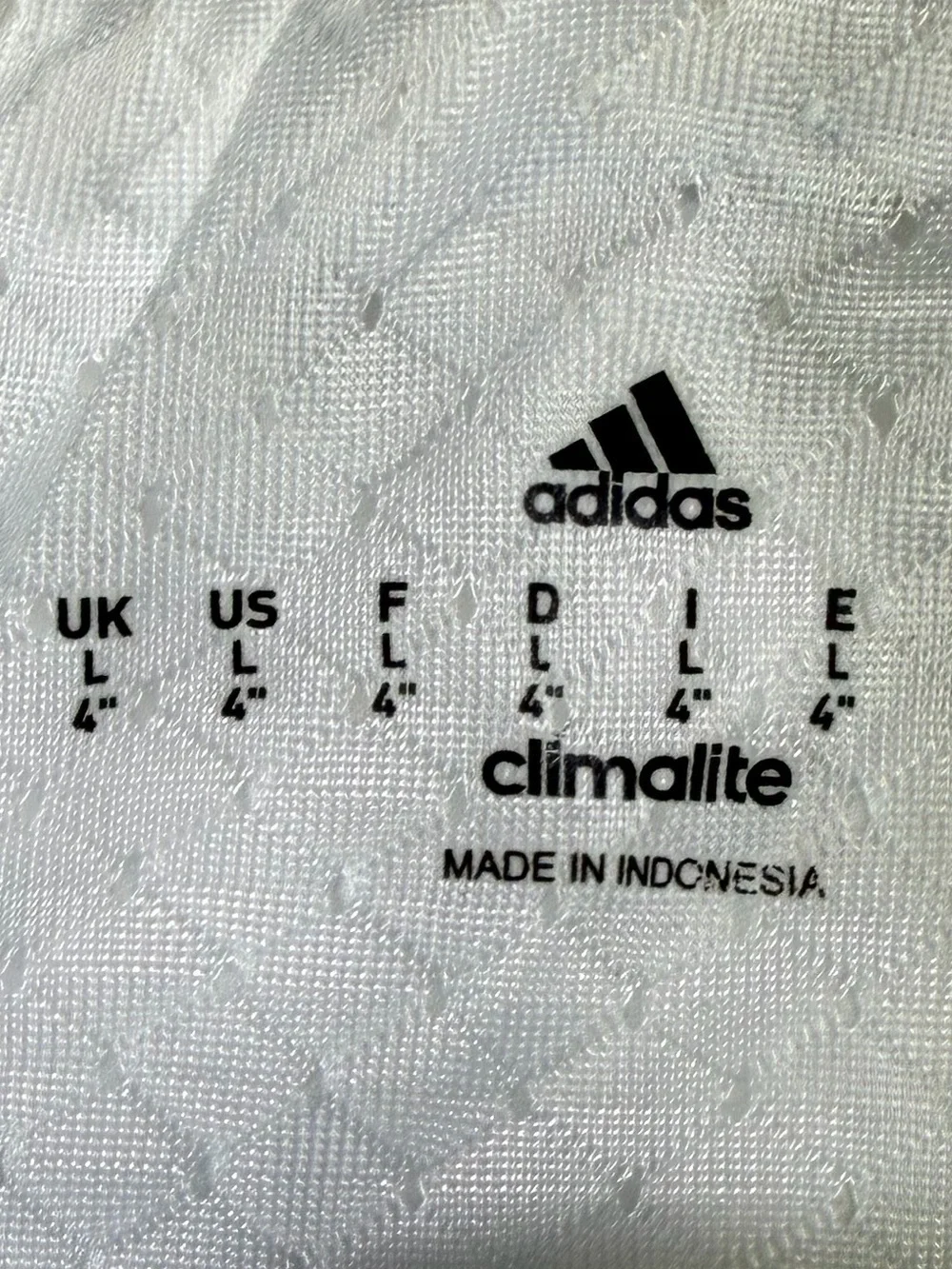 adidas USA White Athletic Shorts with lining panty - Navy Trim size Large ! EUC - Picture 12 of 14